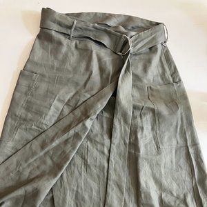 Modern Citizen Midi A Line Apron Skirt